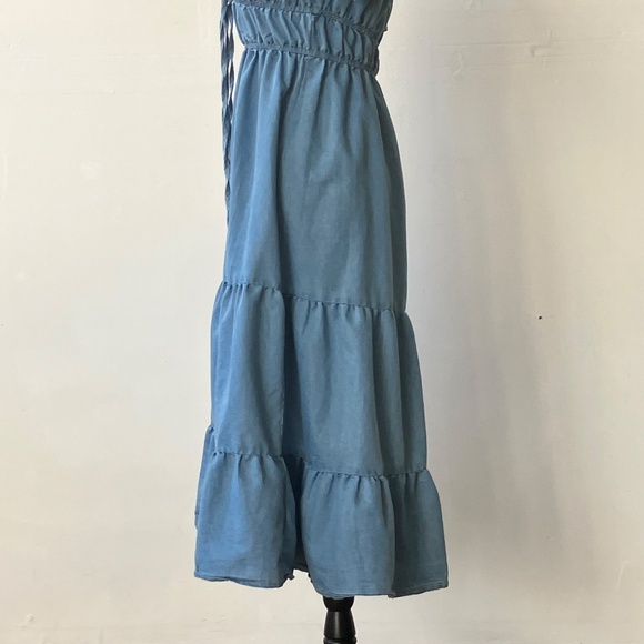 Chambray whimsical western bohemian dress - Picture 6 of 13
